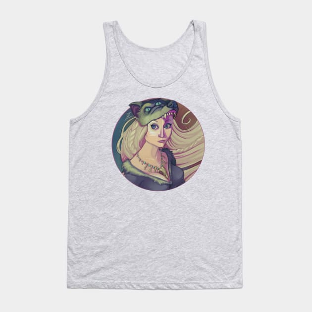 Three Eyed Wolf Tank Top by z0mbi